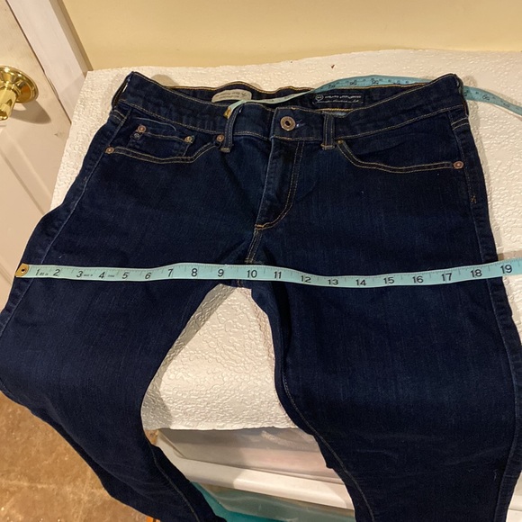 AG Adriano Goldschmied Tomboy Crop Straight Jeans Dark Blue 29 No distressing! - Picture 12 of 14